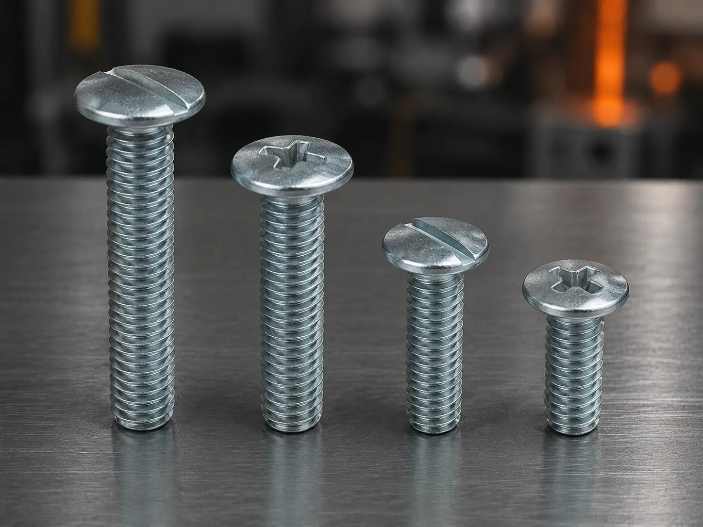 Boulons Poêliers de différentes dimensions et empreintes